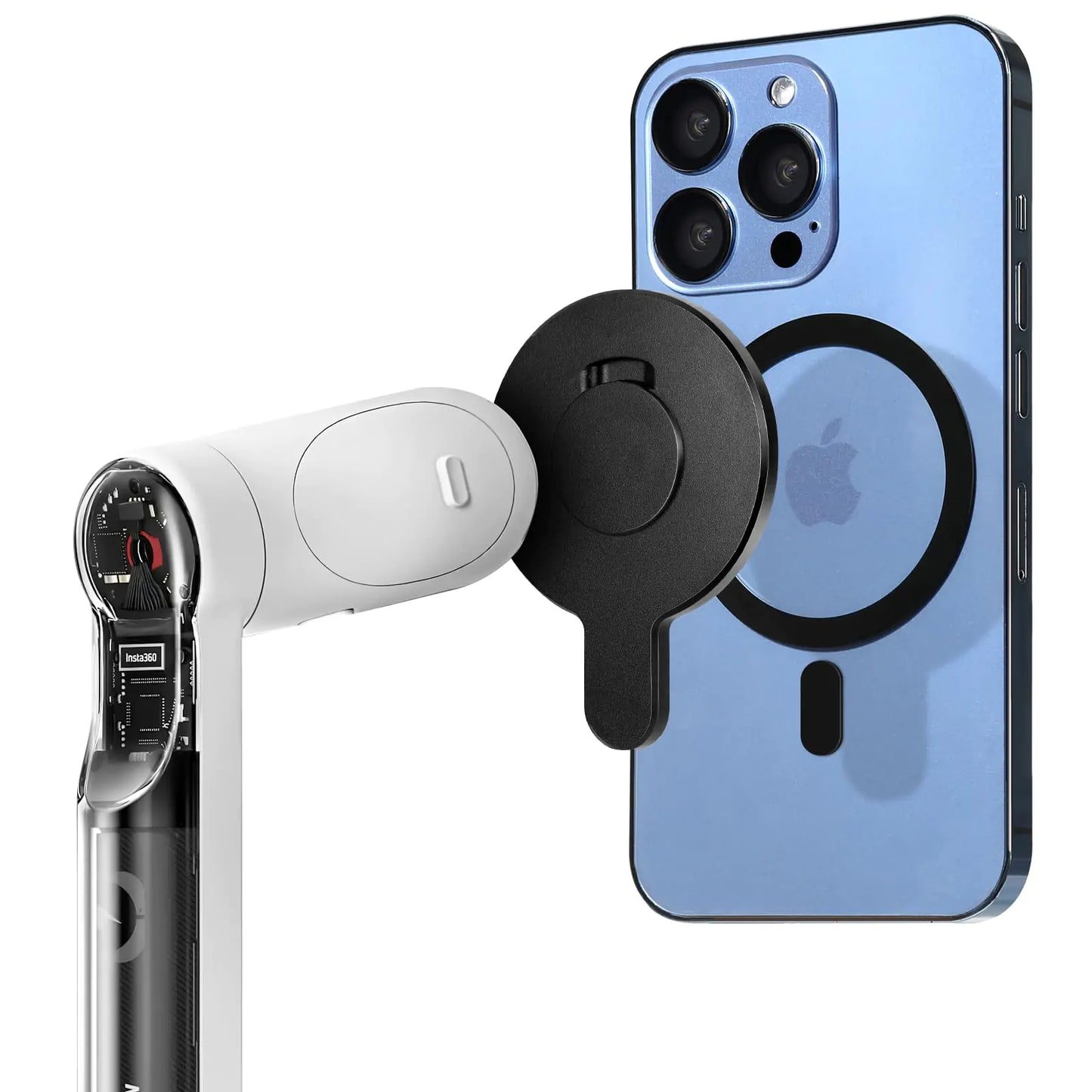Phone Magnetic Mount Adapter for Magsafe Insta360 Flow Pro/Flow- Insta 360 Clamp Magnet Plate with Metal Ring Insta360 Gimbal Stabilizer Accessories