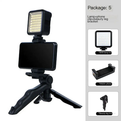 W49 LED Video Light with Phone Clamp for Streaming