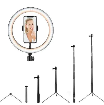 Apple-Compatible 10-LED Ring Light Tripod