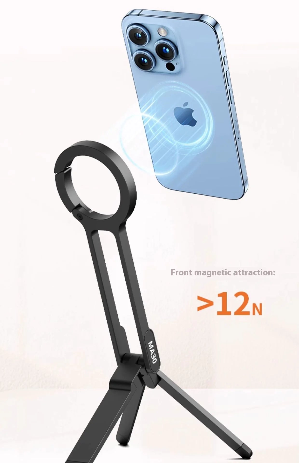 Carabiner-Style Magnetic Phone Tripod