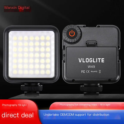 W49 LED Video Light with Phone Clamp for Streaming