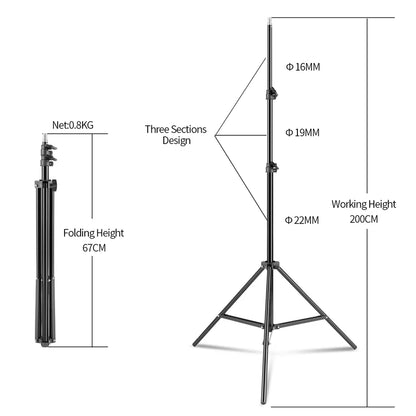 2.6X3M Photography Kit Photo Studio Softbox With Backdrops Tripod Non-Woven Fabric Suitable For Photos Home Photo Graphy