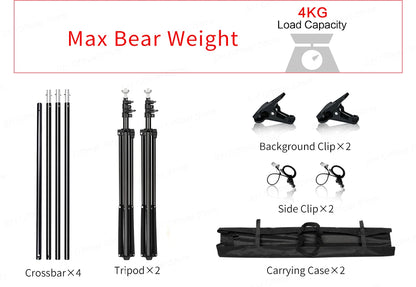 2.6X3M Photography Kit Photo Studio Softbox With Backdrops Tripod Non-Woven Fabric Suitable For Photos Home Photo Graphy