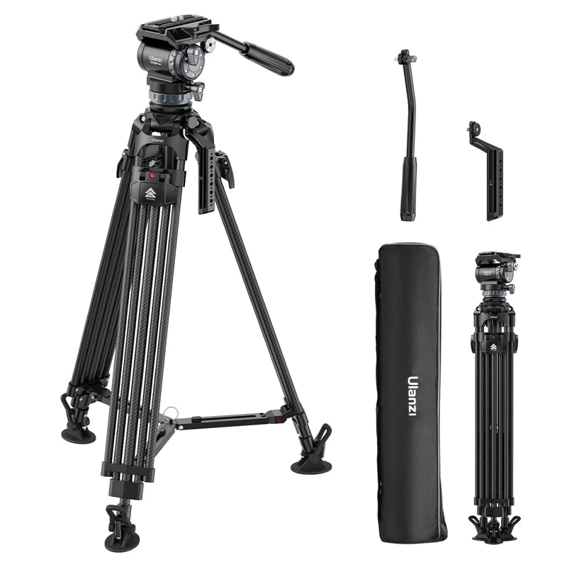 Ulanzi Video Fast Heavy Duty Carbon Fiber/Aluminum Tripod 10KG Load Capacity for Outdoor Photograph Professional Camera Tripod