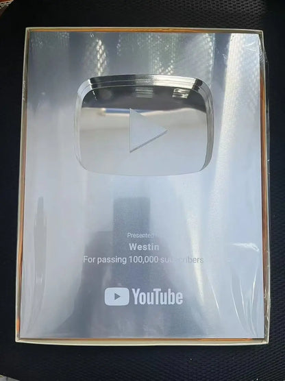 YouTube Play Button Silver Gold YouTube Medal Wall Decoration Internet Celebrity