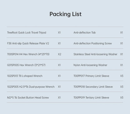 Ulanzi Falcam TreeRoot Quick Lock Travel Tripod M40 High Modulus Carbon Fiber with F38 Pro Quick Release Maximum Height 1552mm