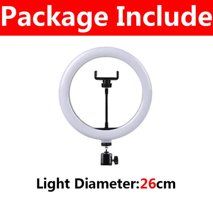 10inch LED Selfie Ring Lights Led Photography Light Lamp with Phone Stand Photo Lamp Ringlight For Youtube Video Live Fill Lamps
