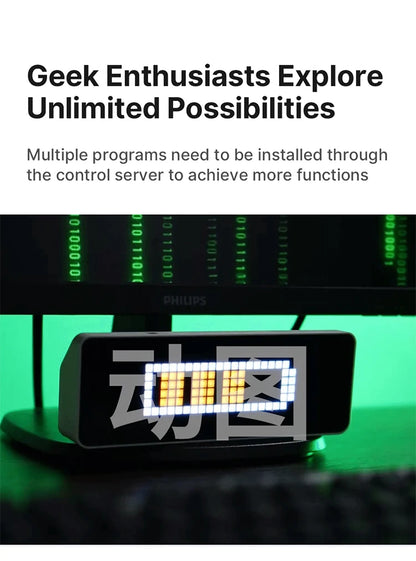 Ulanzi TC001 Smart Pixel Clock Youtube Followers Simultaneous Weather Forecast Function Pixelated Message Display