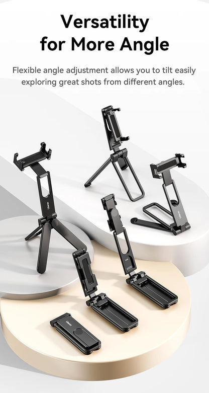 Ulanzi MA26 Foldable Phone Tripod Mini Pocket Tripod for Phone Vertical Horizontal Shooting Expansion Video Light Microphone