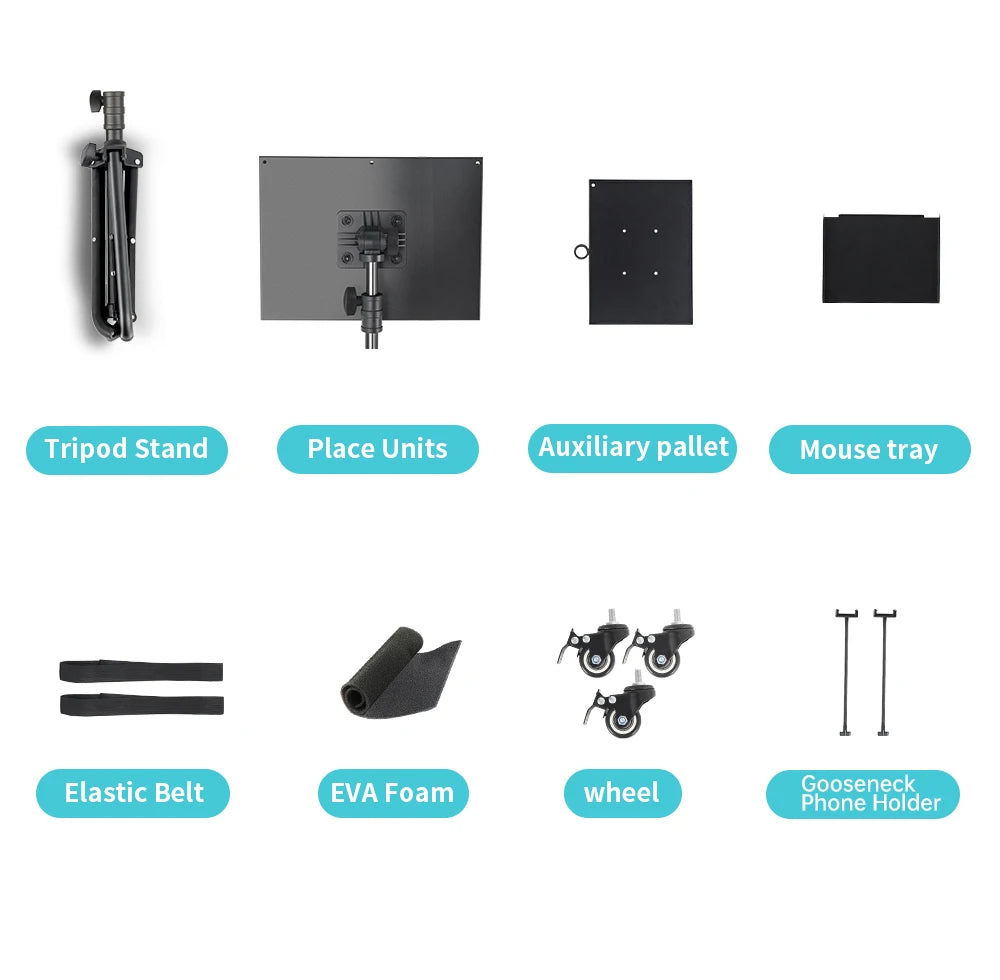 90/125/145cm Tray  Laptop Projector Tripod Stand Tripod Adjustable Height DJ Mixer Standing Desk Outdoor Computer Desk Stand