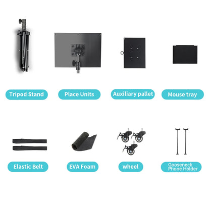 90/125/145cm Tray  Laptop Projector Tripod Stand Tripod Adjustable Height DJ Mixer Standing Desk Outdoor Computer Desk Stand