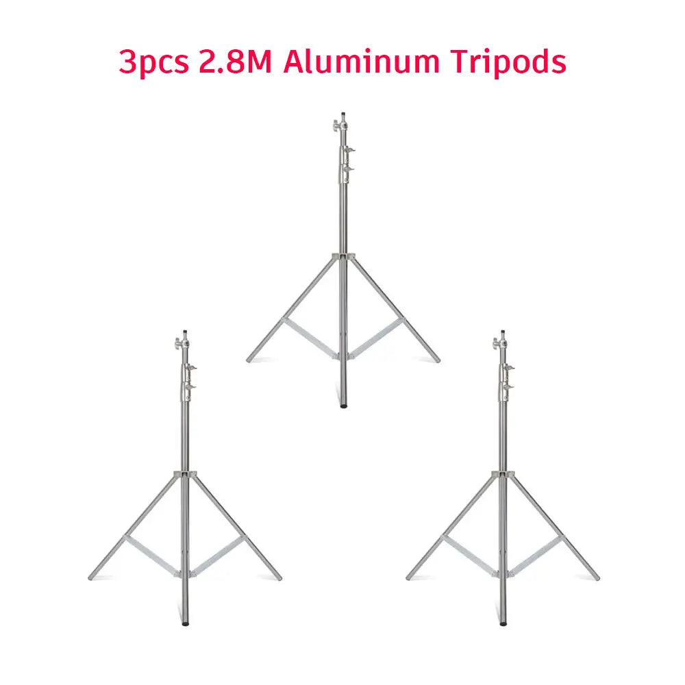 SH 280cm Stainless Steel Light Stand Photography Stand for Photo Video Lighting Spring Cushioned Heavy Duty Stand Tripod