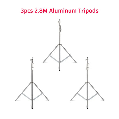 SH 280cm Stainless Steel Light Stand Photography Stand for Photo Video Lighting Spring Cushioned Heavy Duty Stand Tripod
