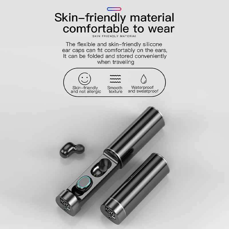 #TWS N21 Wireless Earphones Stereo Bass Earbuds LED Digital Display Headphones With Microphone Headsets Lights For Smartphone