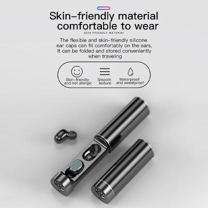 #TWS N21 Wireless Earphones Stereo Bass Earbuds LED Digital Display Headphones With Microphone Headsets Lights For Smartphone