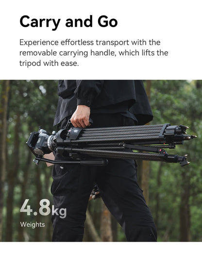 Ulanzi Video Fast Heavy Duty Carbon Fiber/Aluminum Tripod 10KG Load Capacity for Outdoor Photograph Professional Camera Tripod
