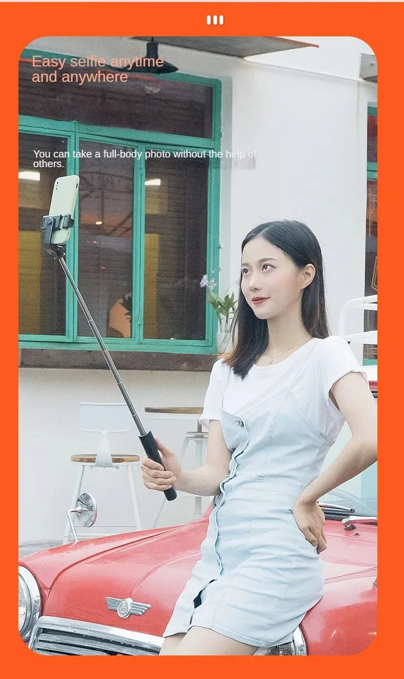 Bluetooth Telescopic Selfie Stick with Tripod - Universal Phone Holder for TikTok/YouTube Live & Photography‌ ‌