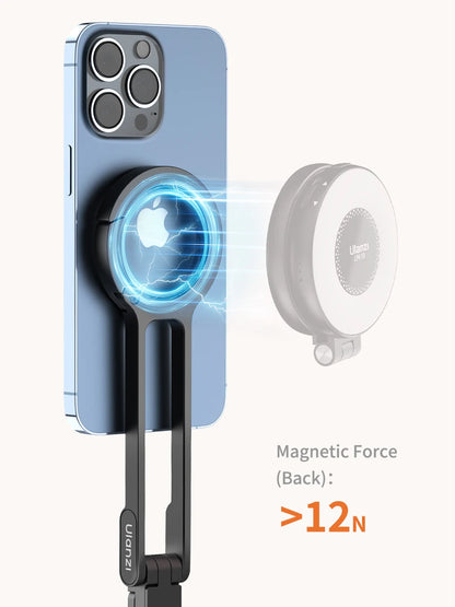 Ulanzi MA30 Carabiner-Mounted Phone Tripod Horizontal Vertical Dual-sided Magnetic Phone Holder for Vlog Live Streaming Online