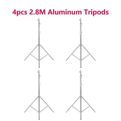 SH 280cm Stainless Steel Light Stand Photography Stand for Photo Video Lighting Spring Cushioned Heavy Duty Stand Tripod