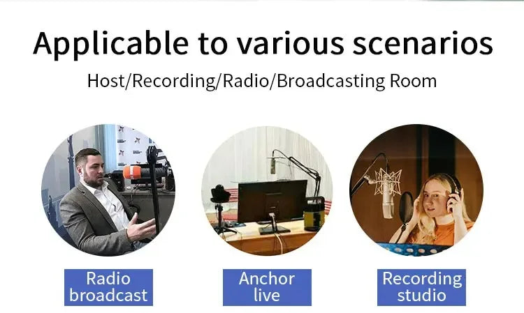 Professional Flexible Desktop Microphone Hanging Adjustable Boom Scissor Arm Stand for Podcast Streaming Youtube