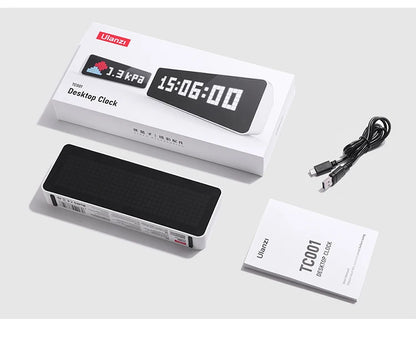 Ulanzi TC001 Smart Pixel Clock Youtube Followers Simultaneous Weather Forecast Function Pixelated Message Display