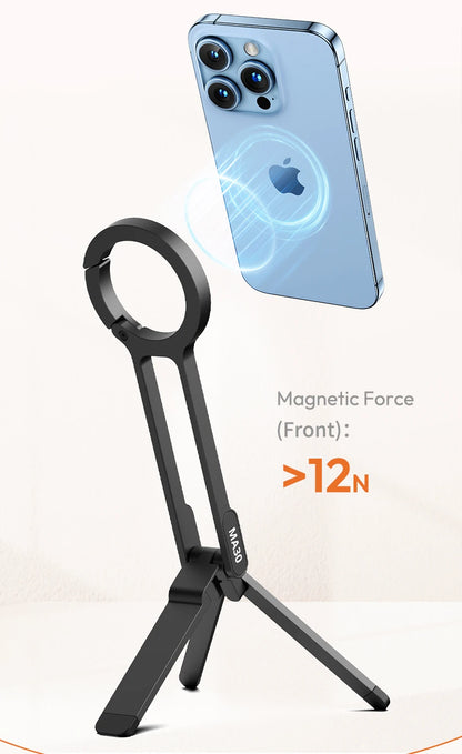 Ulanzi MA30 Carabiner-Mounted Phone Tripod Horizontal Vertical Dual-sided Magnetic Phone Holder for Vlog Live Streaming Online