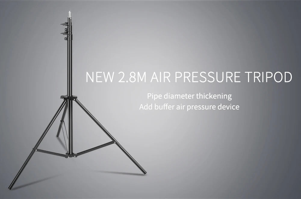 SH 280cm Stainless Steel Light Stand Photography Stand for Photo Video Lighting Spring Cushioned Heavy Duty Stand Tripod