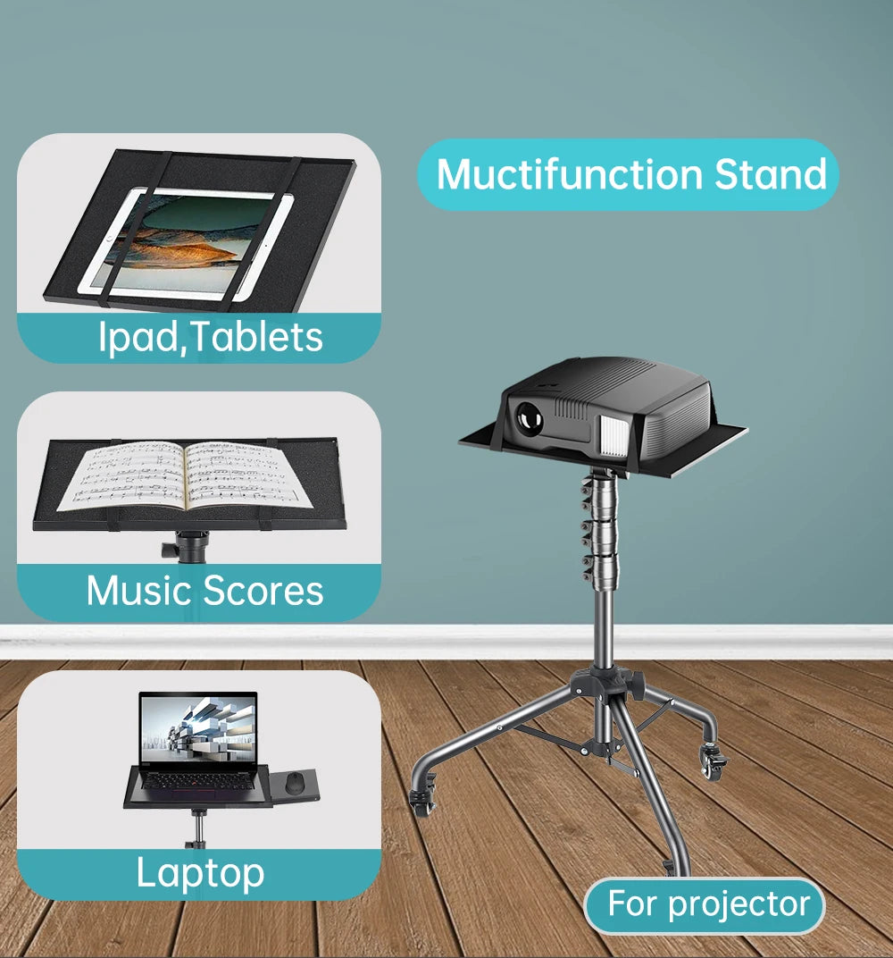 90/125/145cm Tray  Laptop Projector Tripod Stand Tripod Adjustable Height DJ Mixer Standing Desk Outdoor Computer Desk Stand