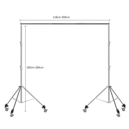 SH 280cm Stainless Steel Light Stand Photography Stand for Photo Video Lighting Spring Cushioned Heavy Duty Stand Tripod