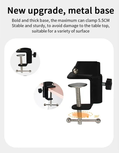 Professional Flexible Desktop Microphone Hanging Adjustable Boom Scissor Arm Stand for Podcast Streaming Youtube