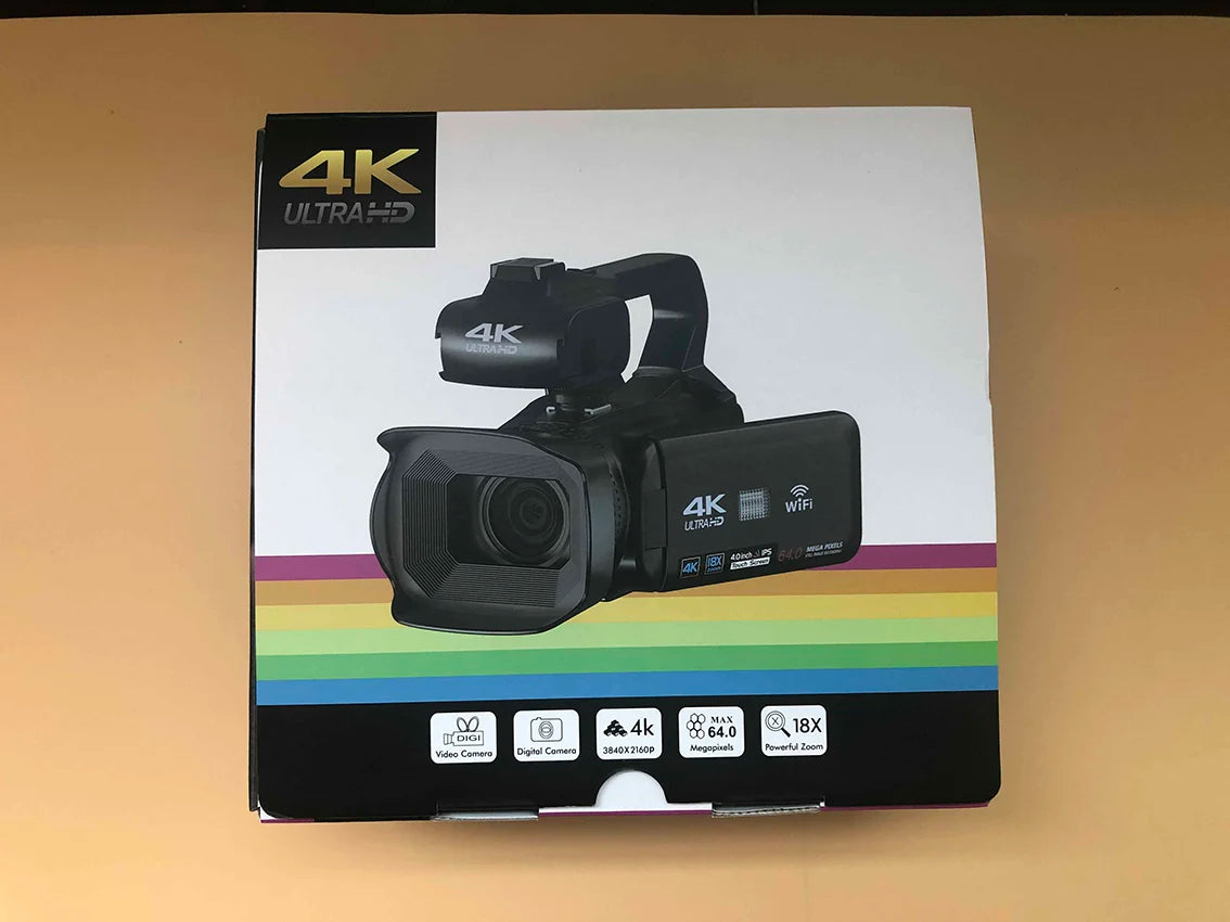 4.0"Touch Screen Digital Video Camera YouTube Camcorder 4K Ultra HD camera 64MP Streaming Camera