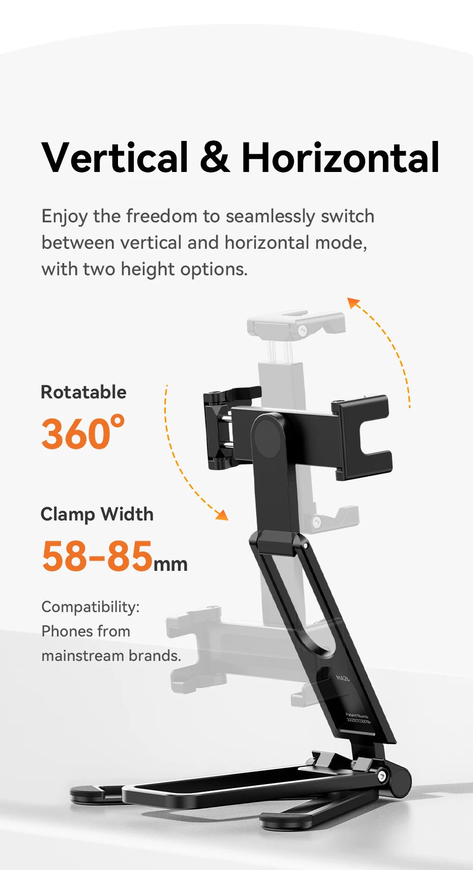 Ulanzi MA26 Foldable Phone Tripod Mini Pocket Tripod for Phone Vertical Horizontal Shooting Expansion Video Light Microphone