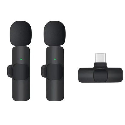 Mini Wireless Microphone for mobile phones Wireless Lavalier Microphone for iPhone Video Recording Live Streaming YouTube Tik