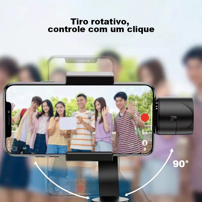 Gimbal Stabilizer for Smartphone Photography, 3-axis Anti-vibration, Portable Rechargeable Universal Tripod