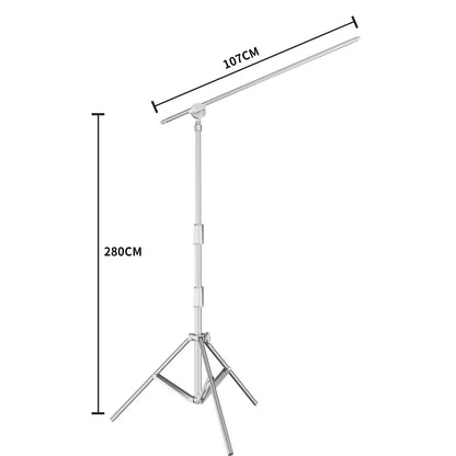 280cm Air Pressure Tripod Bearing 10kg for Camera Stainless Steel Light Stand For Ring Light Live Youtube and Photography Soft