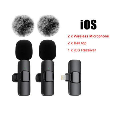 Wireless Lavalier Microphone Mini Replaceable Windproof Wool Microphone for iPhone16 Shoot vlog YouTube Audio Recording