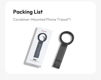 Ulanzi MA30 Carabiner-Mounted Phone Tripod Horizontal Vertical Dual-sided Magnetic Phone Holder for Vlog Live Streaming Online