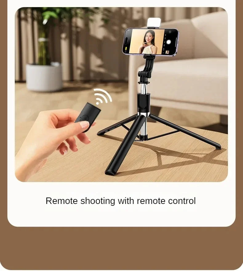 Bluetooth Telescopic Selfie Stick with Tripod - Universal Phone Holder for TikTok/YouTube Live & Photography‌ ‌