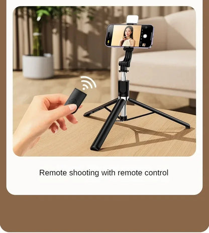 Bluetooth Telescopic Selfie Stick with Tripod - Universal Phone Holder for TikTok/YouTube Live & Photography‌ ‌