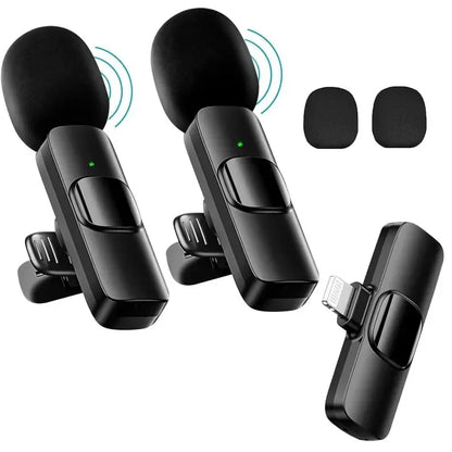 Mini Wireless Microphone for mobile phones Wireless Lavalier Microphone for iPhone Video Recording Live Streaming YouTube Tik