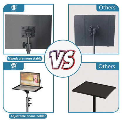 90/125/145cm Tray  Laptop Projector Tripod Stand Tripod Adjustable Height DJ Mixer Standing Desk Outdoor Computer Desk Stand