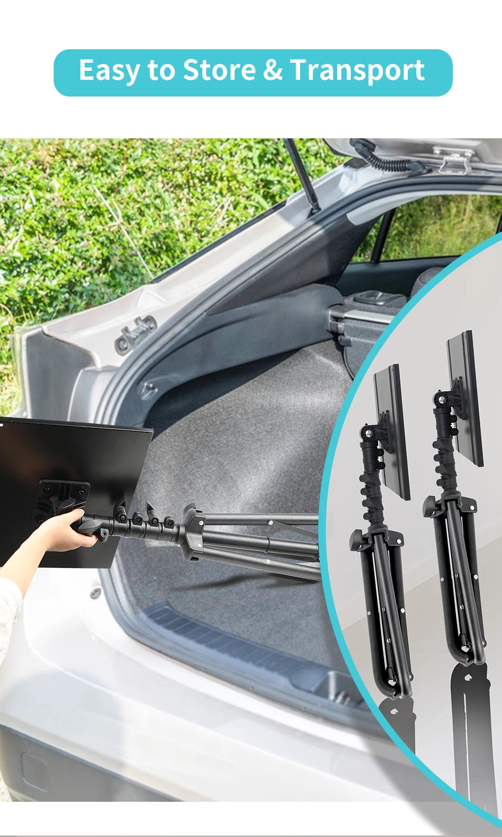 90/125/145cm Tray  Laptop Projector Tripod Stand Tripod Adjustable Height DJ Mixer Standing Desk Outdoor Computer Desk Stand