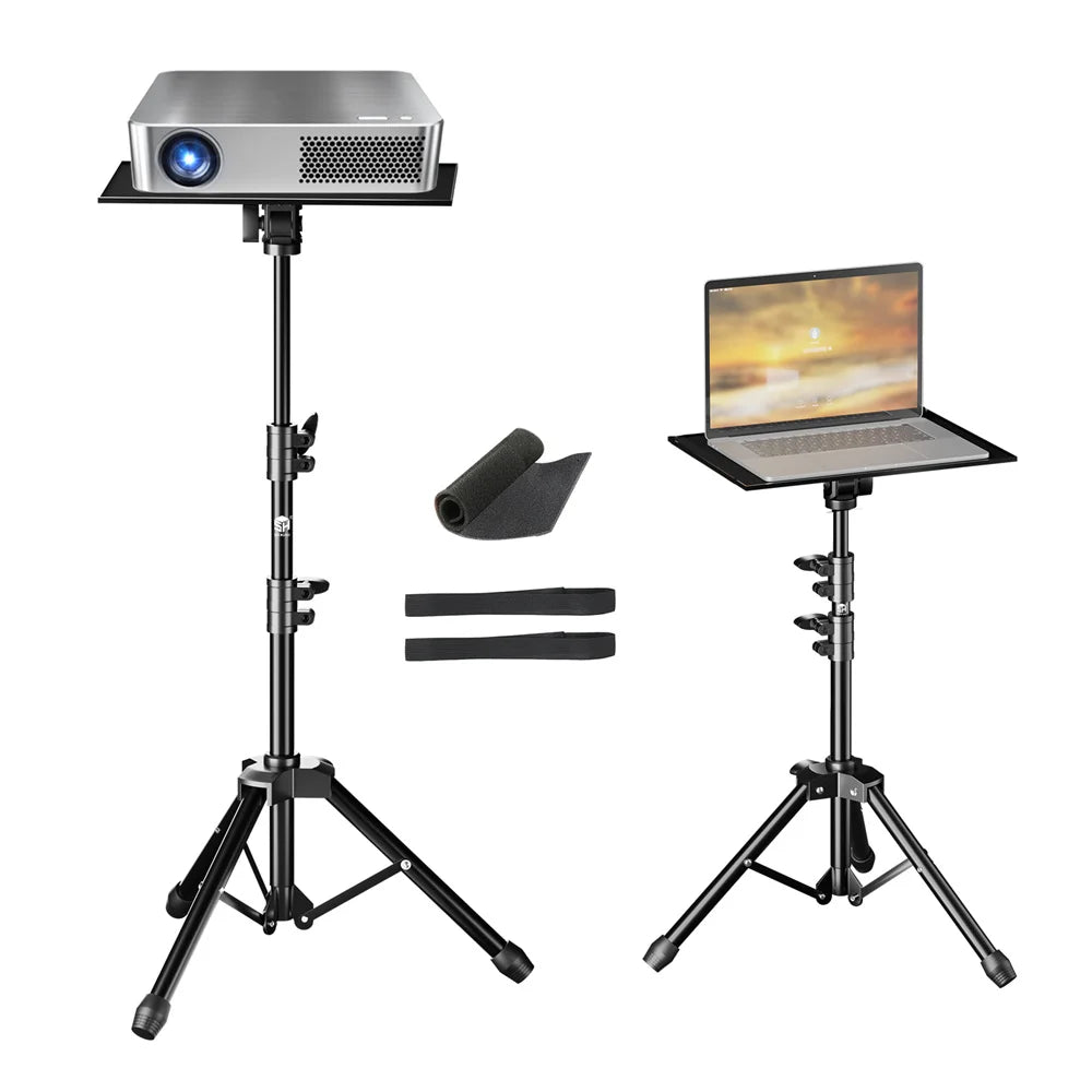 90/125/145cm Tray  Laptop Projector Tripod Stand Tripod Adjustable Height DJ Mixer Standing Desk Outdoor Computer Desk Stand
