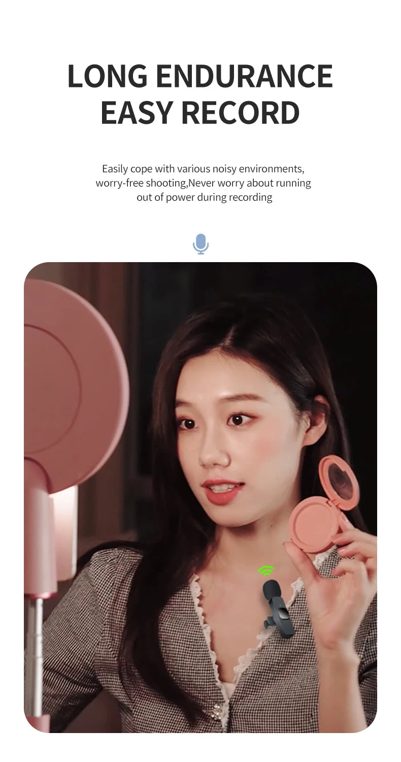 Wireless Microphone Lavalier Microphone for Live Streaming/YouTube/TikTok/Facebook for iPhone16 /Android Microphones