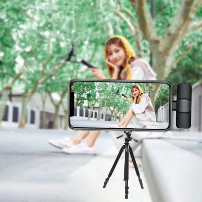 Wireless Lavalier Microphone Mini Replaceable Windproof Wool Microphone for iPhone16 Shoot vlog YouTube Audio Recording