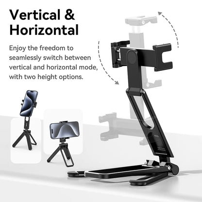 Ulanzi MA26 Foldable Phone Tripod Mini Pocket Tripod for Phone Vertical Horizontal Shooting Expansion Video Light Microphone
