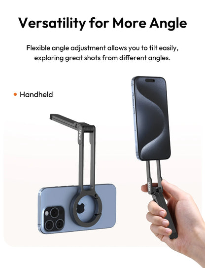 Ulanzi MA30 Carabiner-Mounted Phone Tripod Horizontal Vertical Dual-sided Magnetic Phone Holder for Vlog Live Streaming Online
