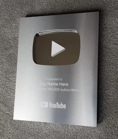 YouTube Play Button Silver Gold YouTube Medal Wall Decoration Internet Celebrity