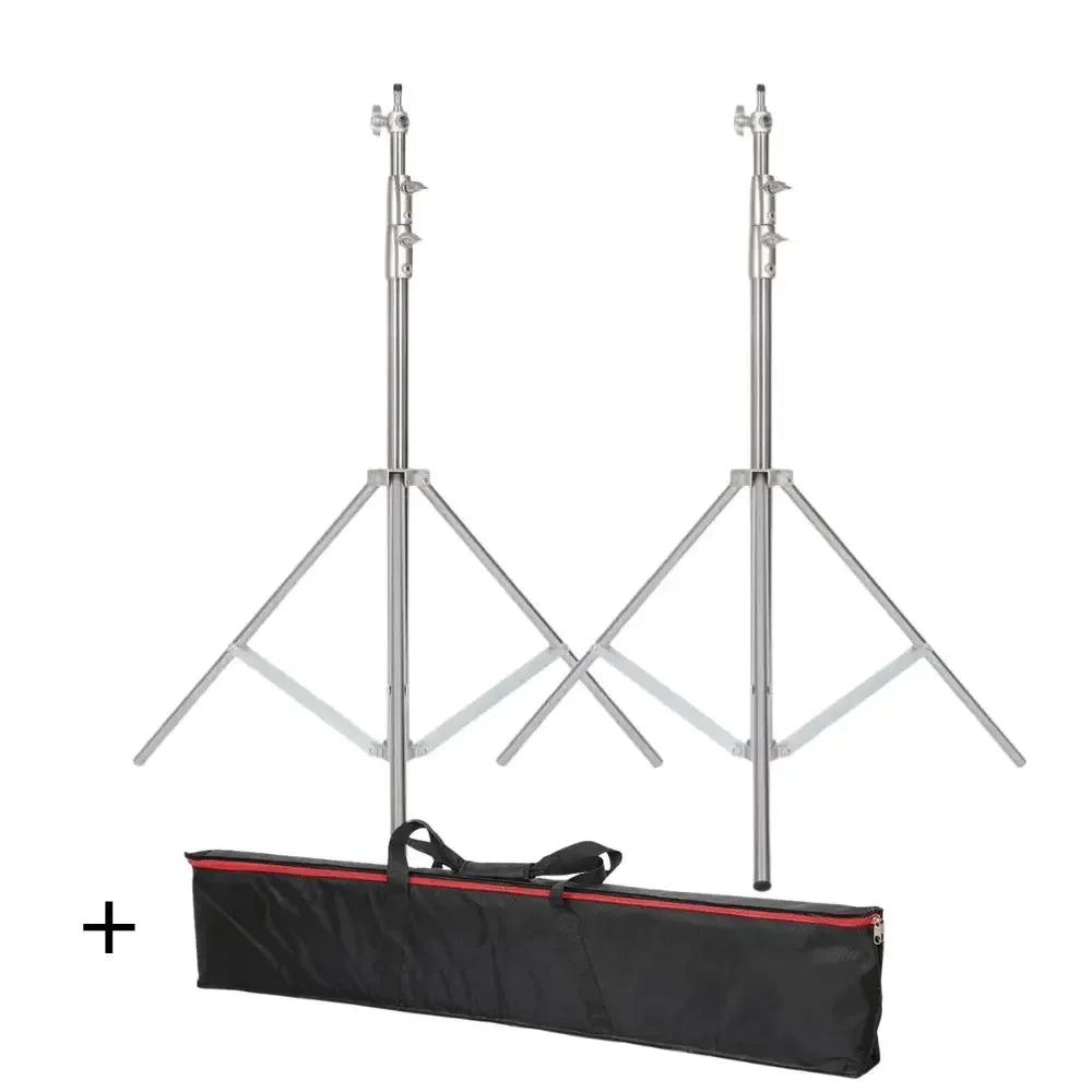 SH 280cm Stainless Steel Light Stand Photography Stand for Photo Video Lighting Spring Cushioned Heavy Duty Stand Tripod