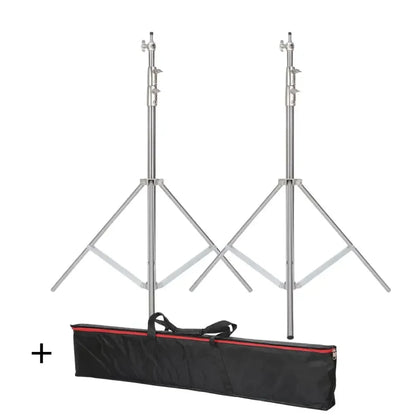 SH 280cm Stainless Steel Light Stand Photography Stand for Photo Video Lighting Spring Cushioned Heavy Duty Stand Tripod